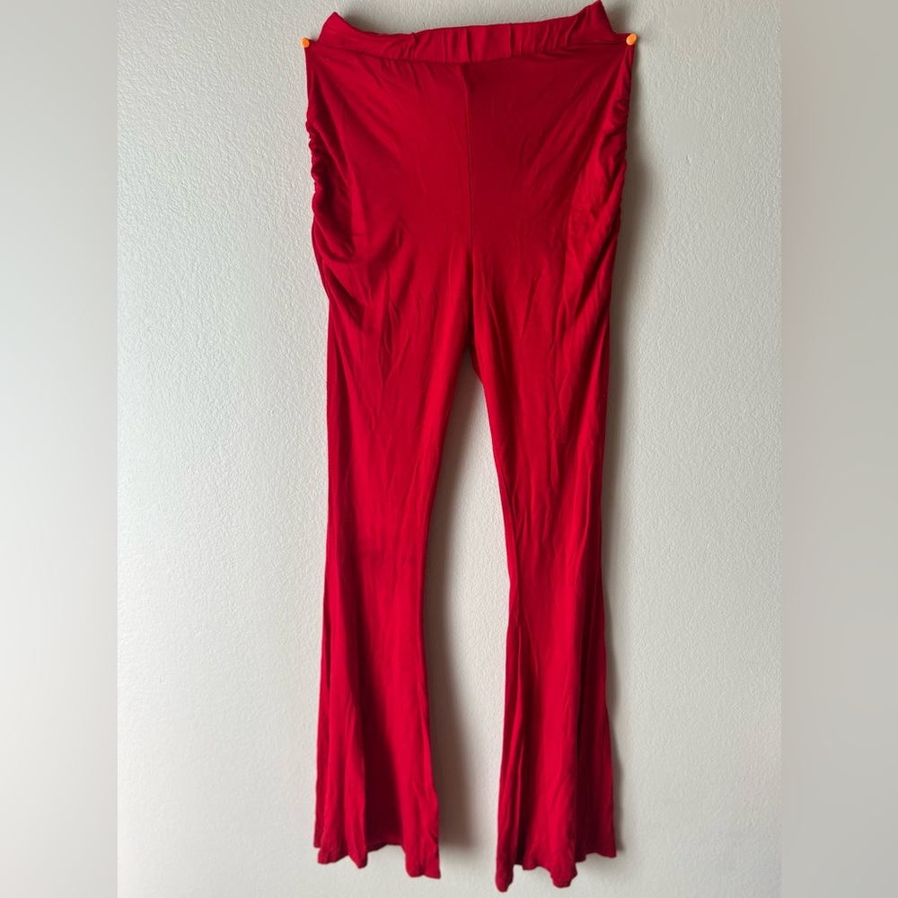 Red Flair Pants